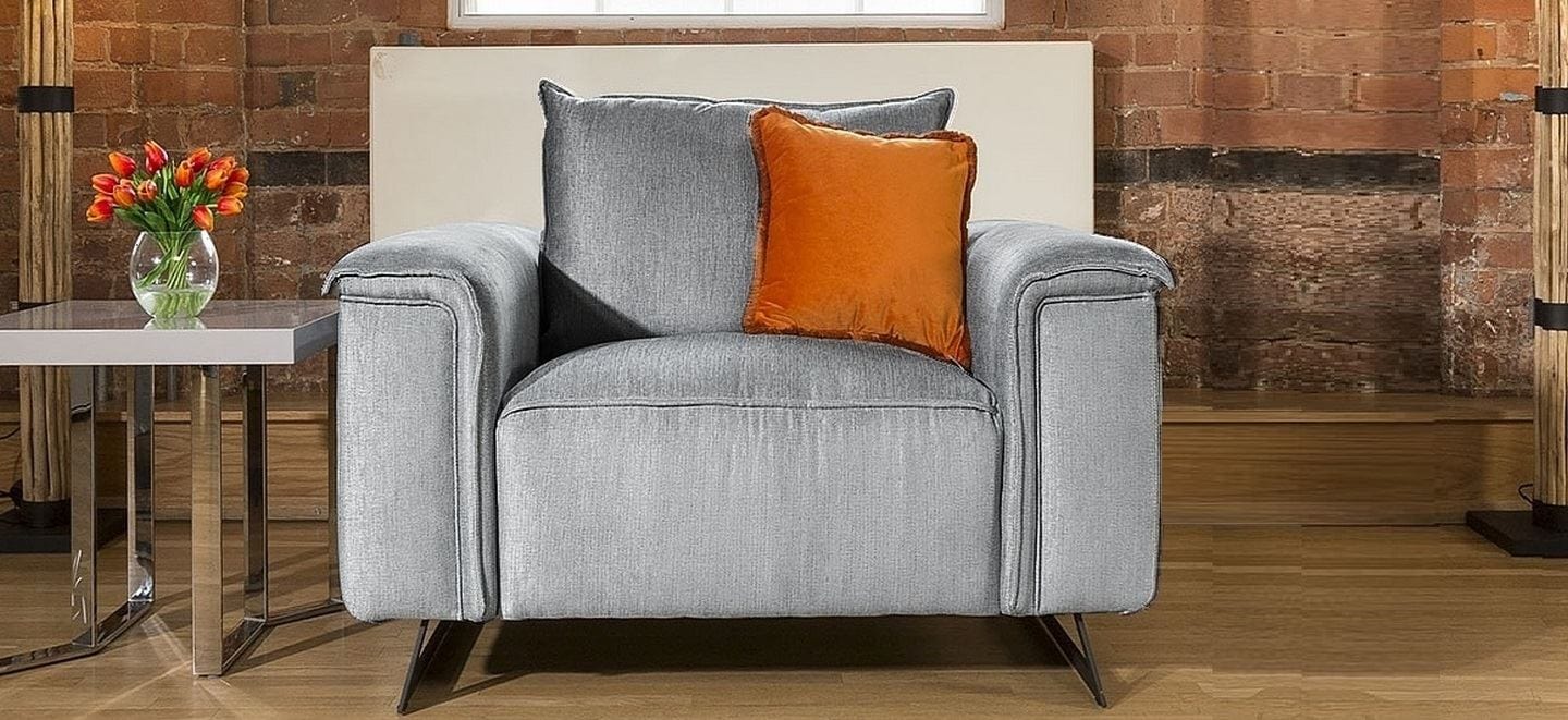 Quatropi Effie Range Modern Luxury Armchair Many Fabrics Available 1.0m