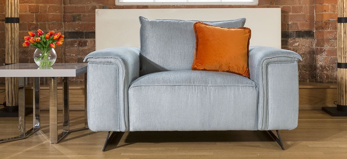 Effie Range Large Modern Luxury Armchair Many Fabrics Available 1.4m