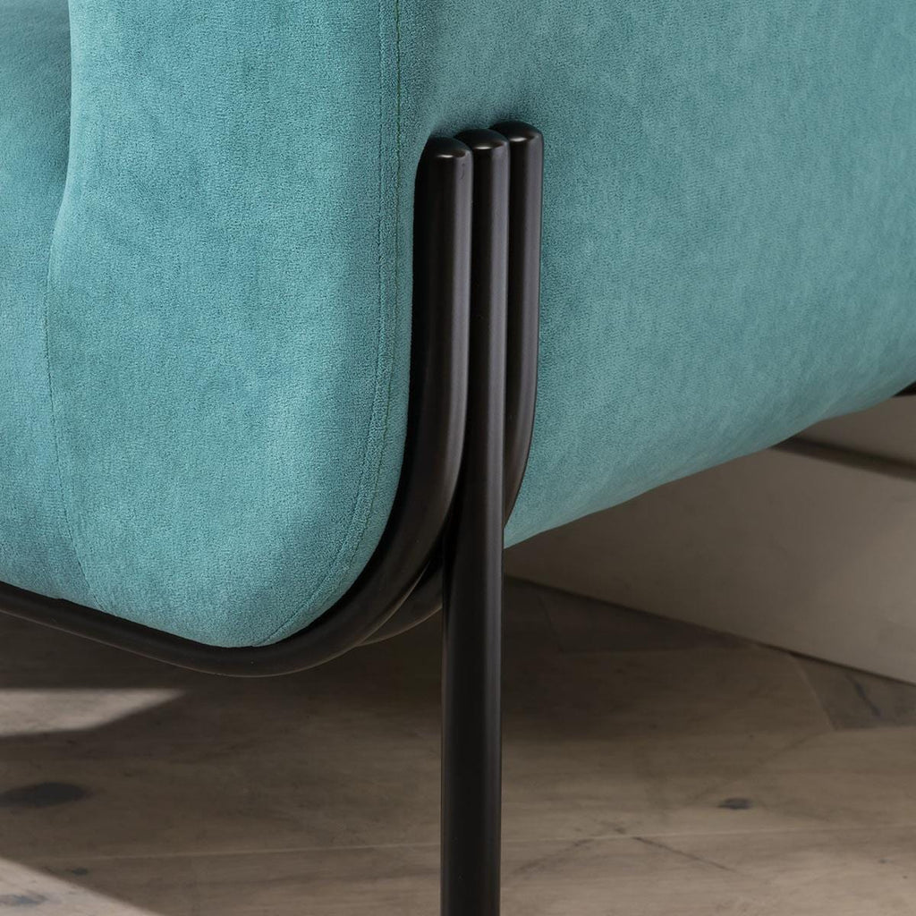 Stella Accent Occasional Chair Teal Velvet