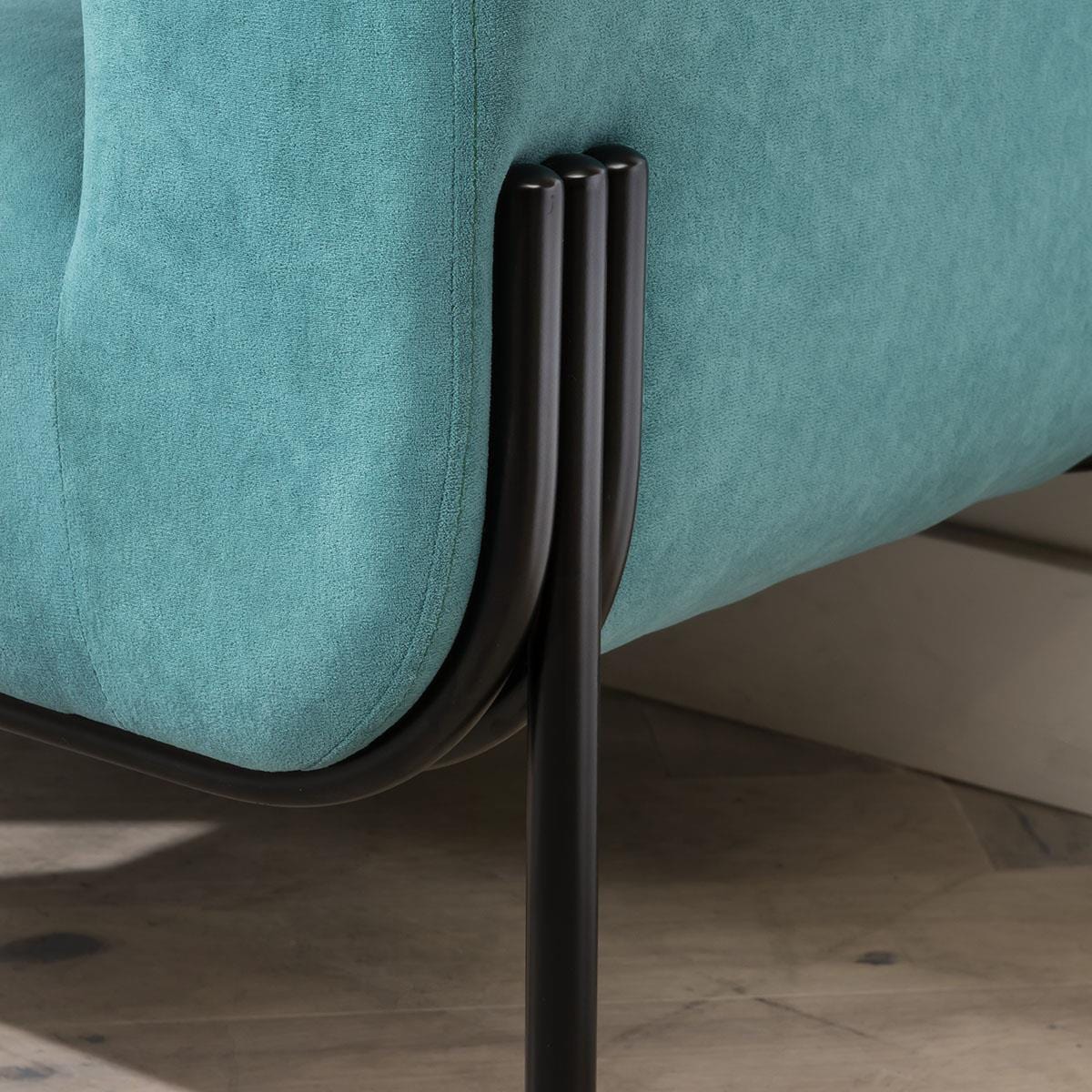 Stella Accent Occasional Chair Teal Velvet