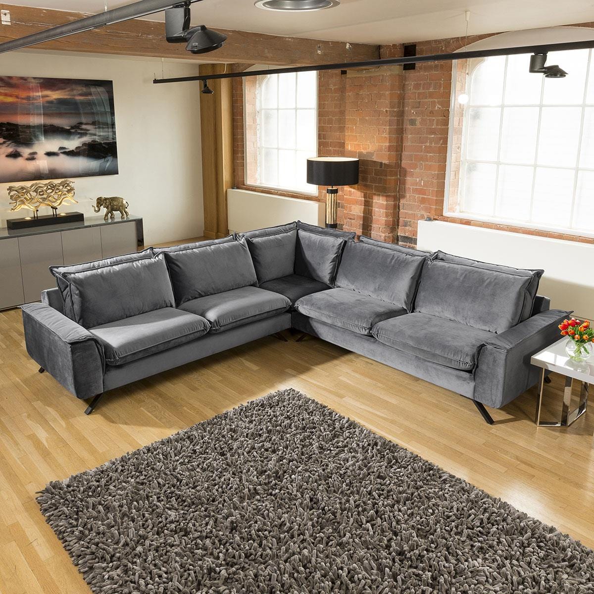 Ellie Extra Large L Shape Corner Modular Sofa Many Fabrics 3.0 x 3.0m