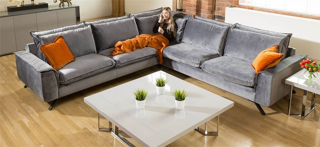 Ellie Extra Large L Shape Corner Modular Sofa Many Fabrics 3.0 x 3.0m