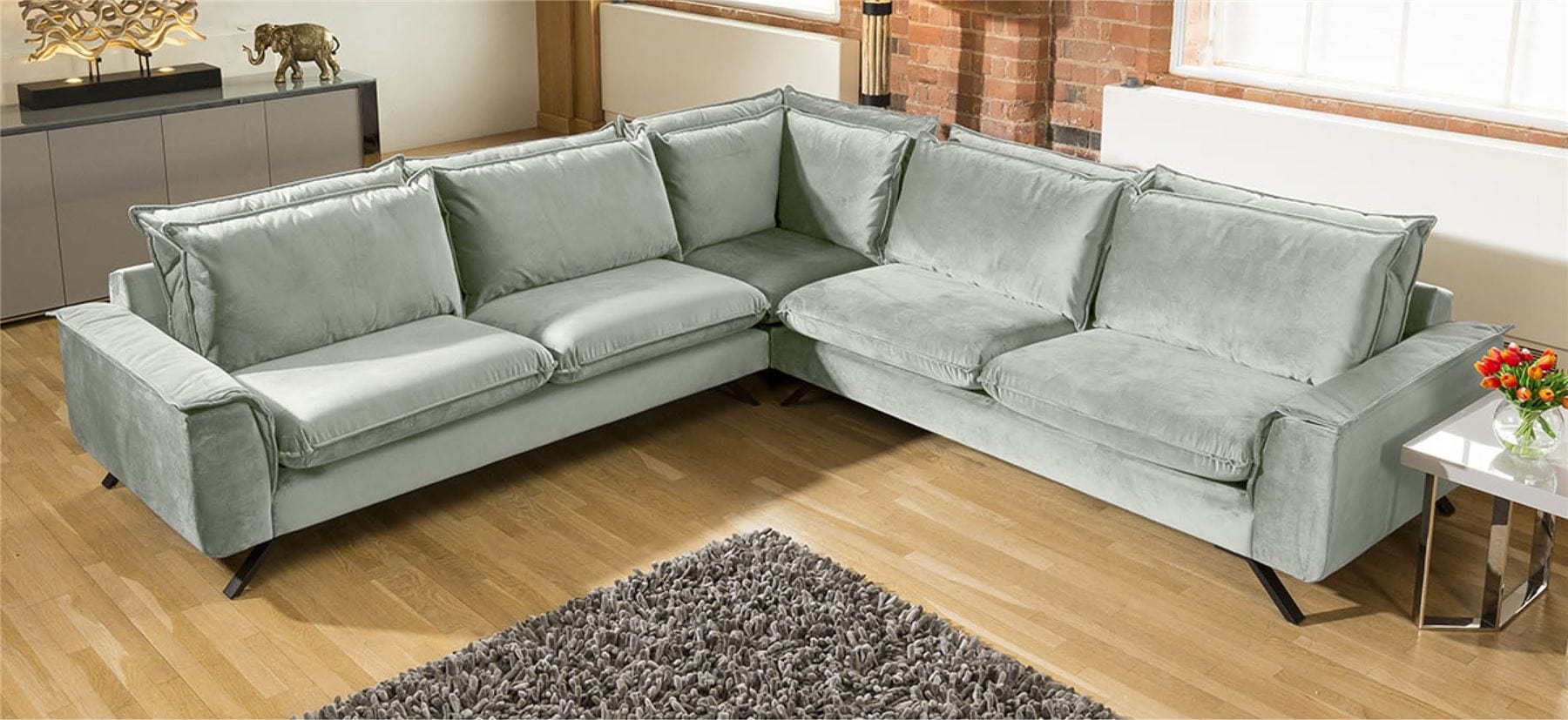 Ellie Extra Large L Shape Corner Modular Sofa Many Fabrics 3.0 x 3.0m