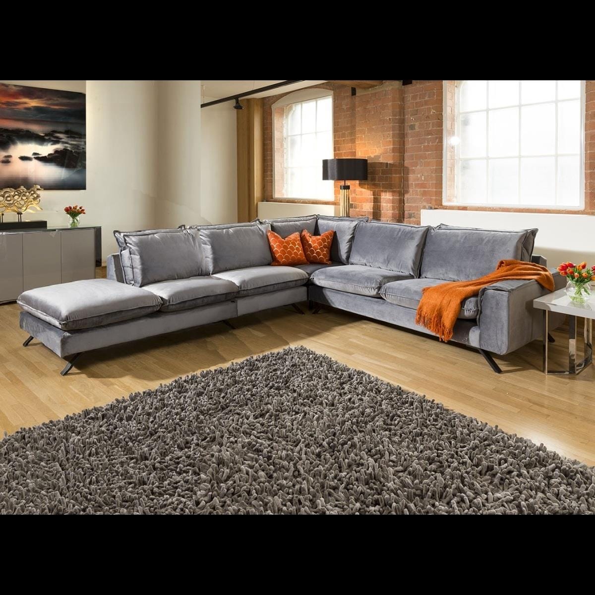 Ellie Extra Large L Shape Corner Modular Sofa Many Fabrics 3.51 x 3.0m