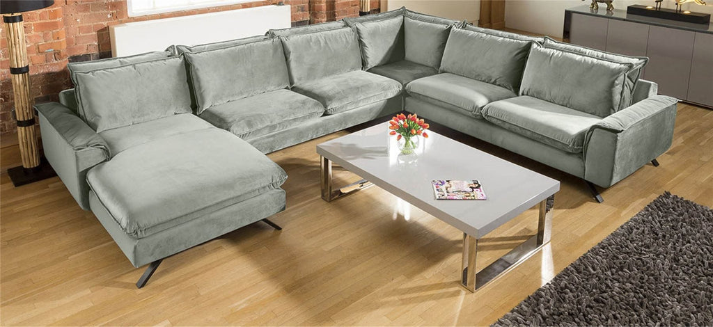 Ellie Extra Large U Shape Modular Cinema Sofa Many Fabrics 3.86 x 3m