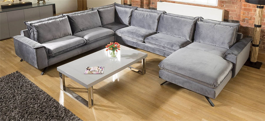 Ellie Extra Large U Shape Modular Cinema Sofa Many Fabrics 3 x 3.86m