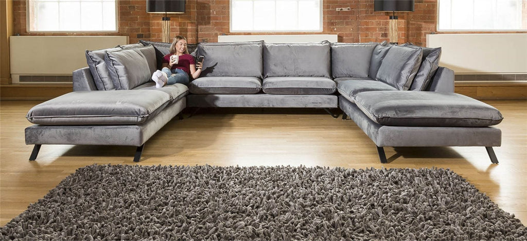 Ellie Extra Large U Shape Modular Cinema Sofa Many Fabrics 3.8 x 2.6m