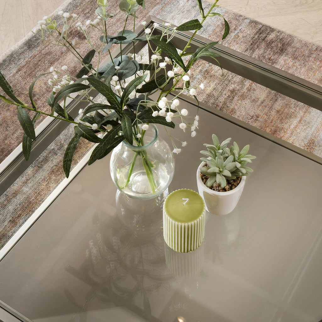 Jade Large Glass Coffee Table Taupe