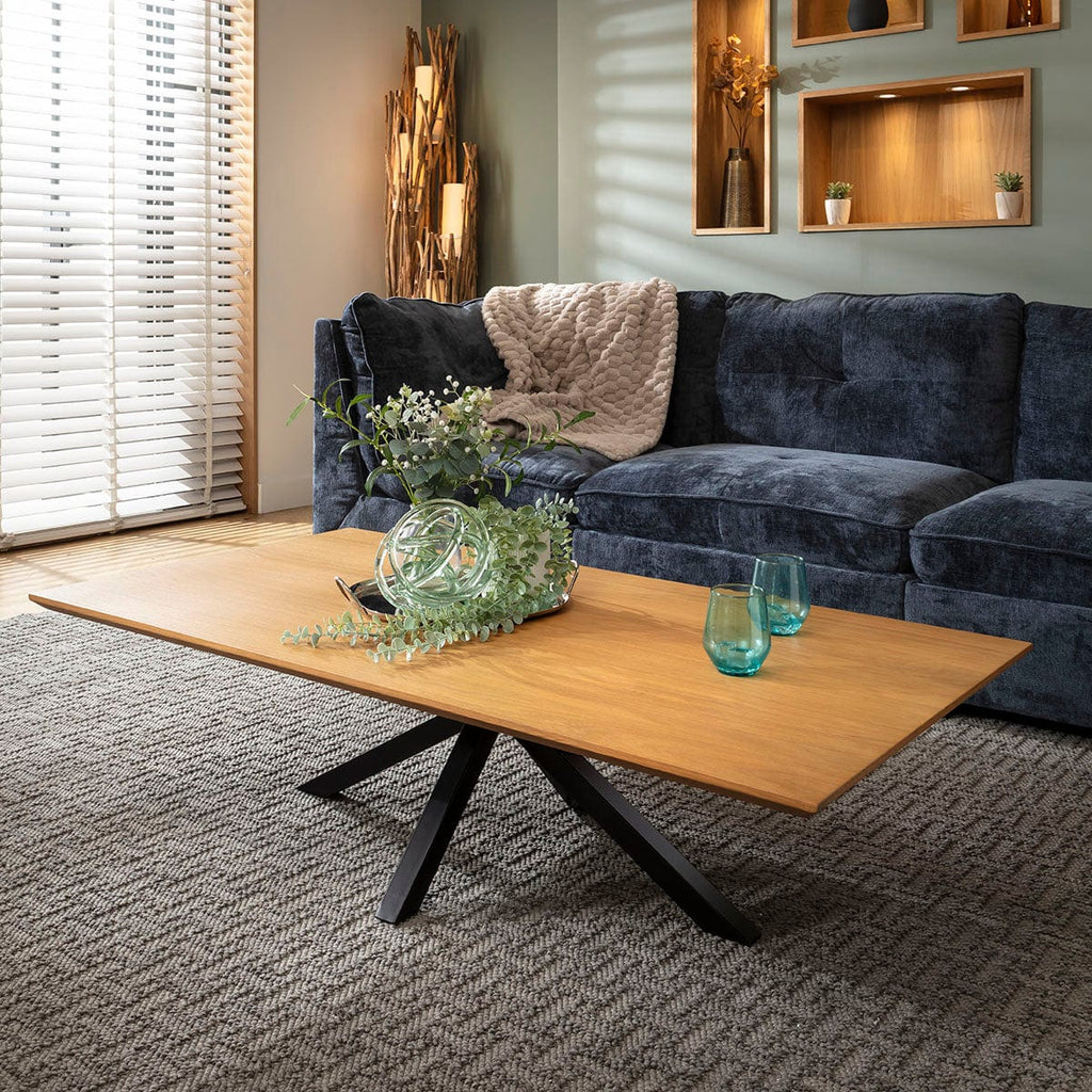 Grado Rectangular Wooden Coffee Table Light Oak Wood Veneer 140x75cm