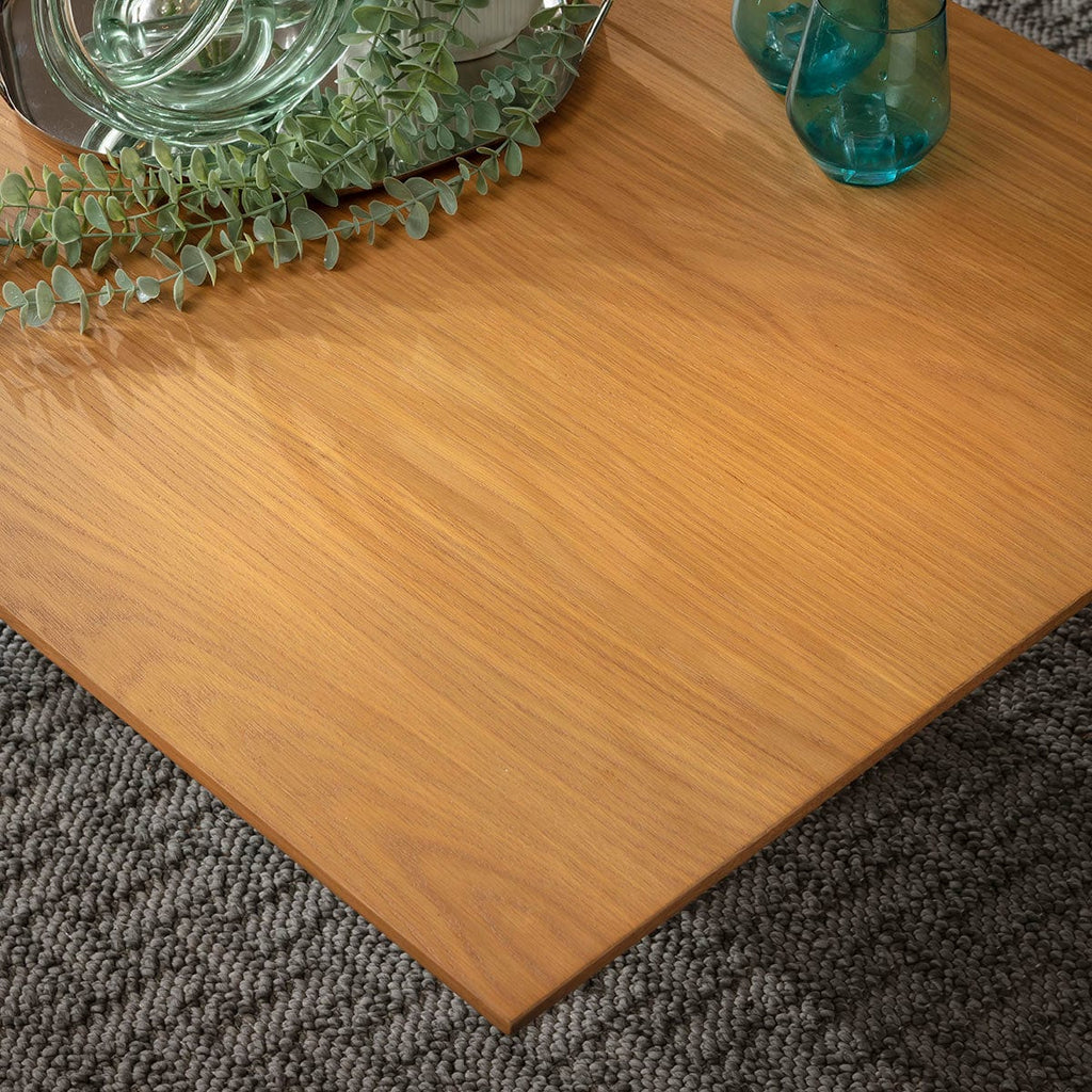 Grado Rectangular Wooden Coffee Table Light Oak Wood Veneer 140x75cm