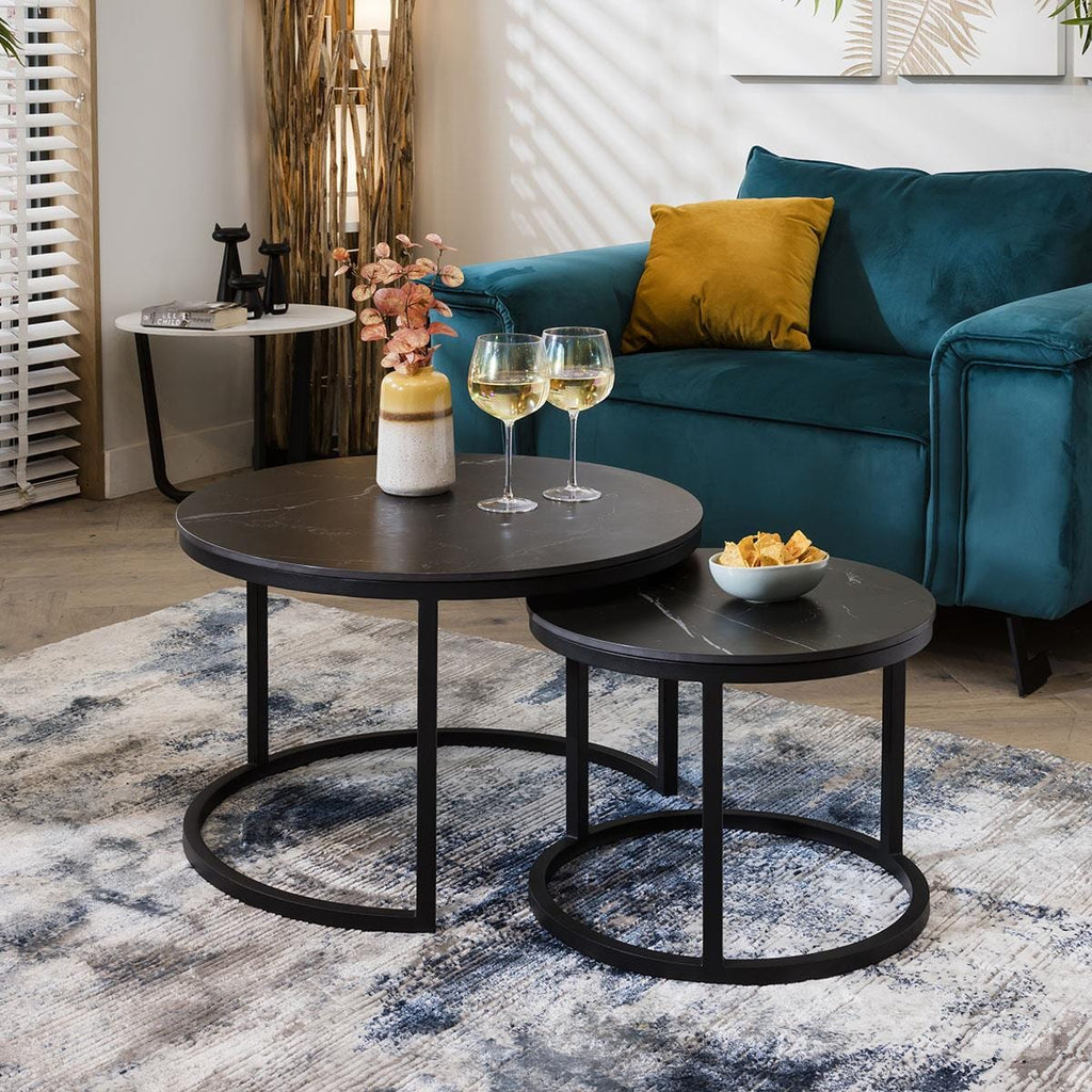 Lena Nest of Coffee Tables Black
