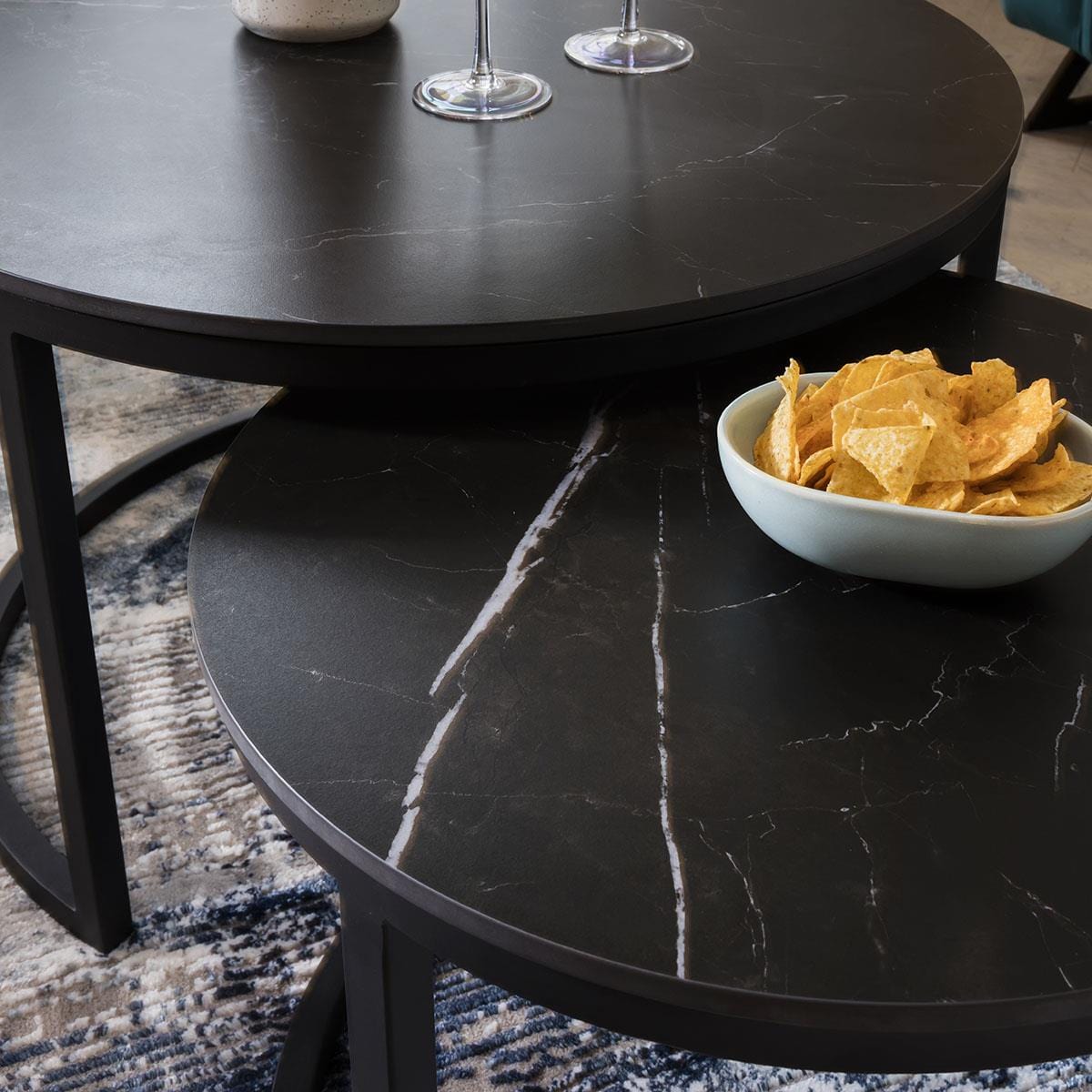 Lena Nest of Coffee Tables Black