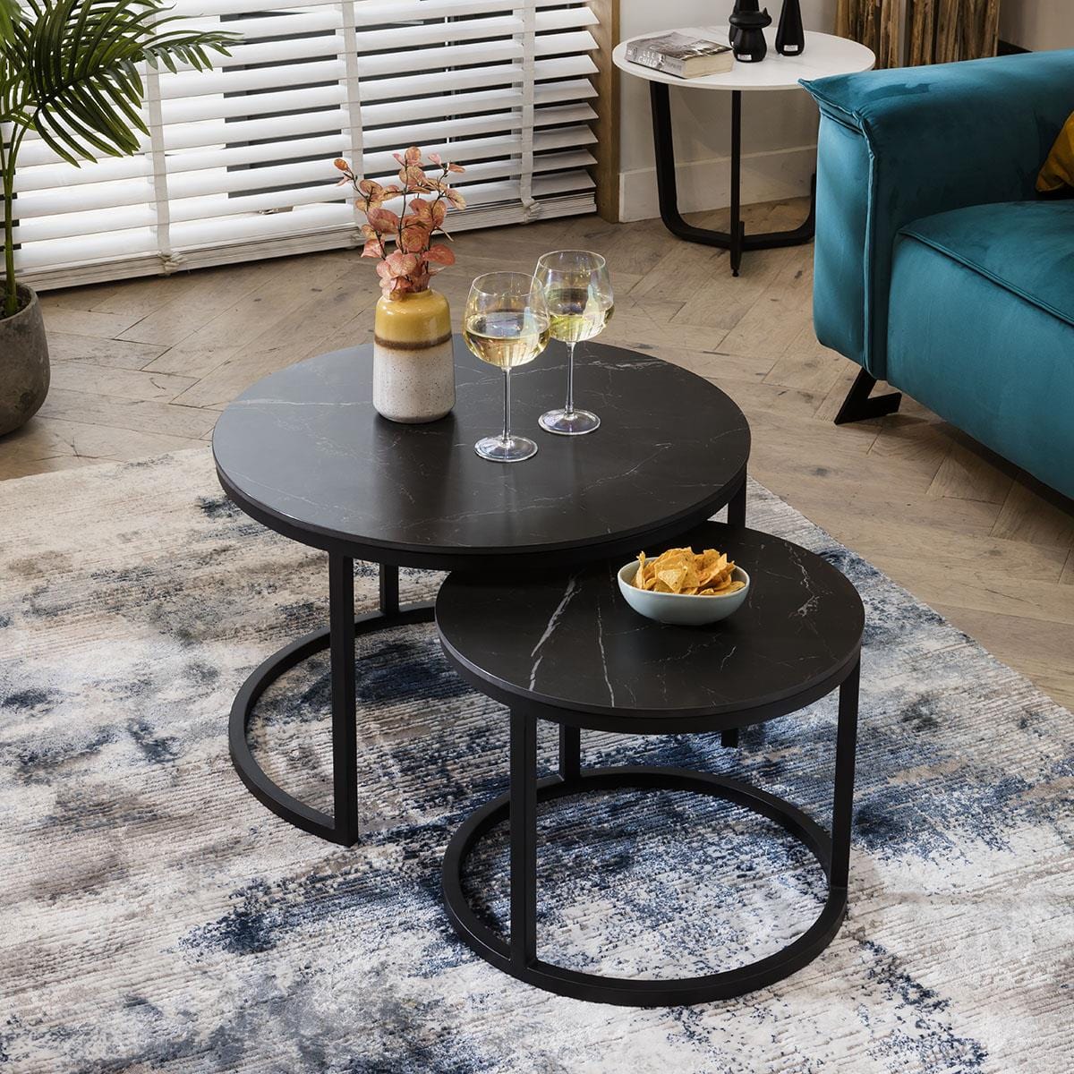 Lena Nest of Coffee Tables Black