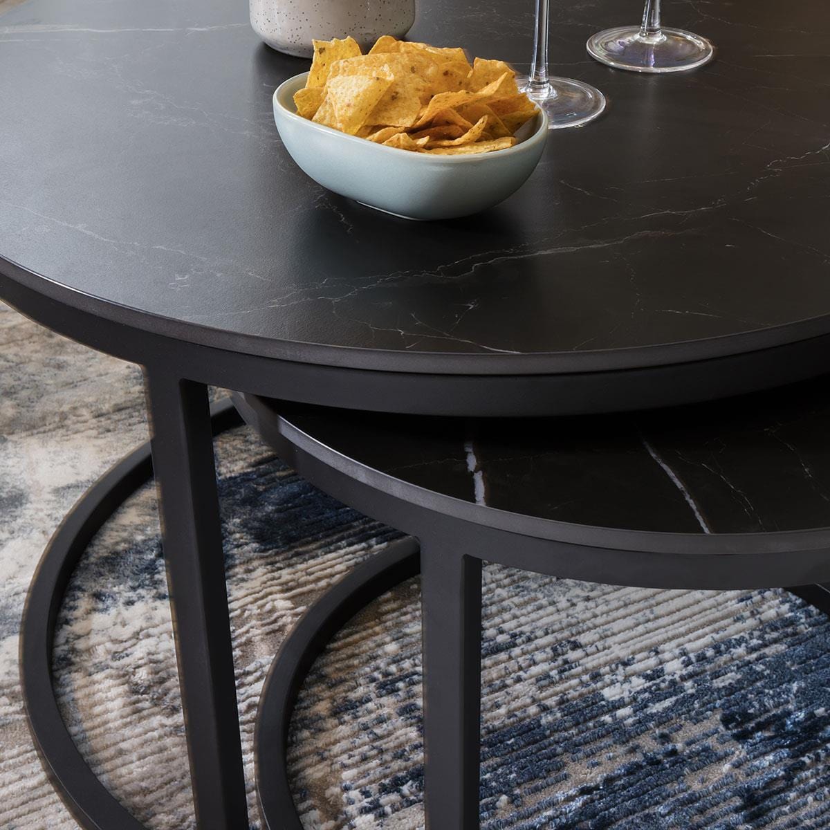 Lena Nest of Coffee Tables Black