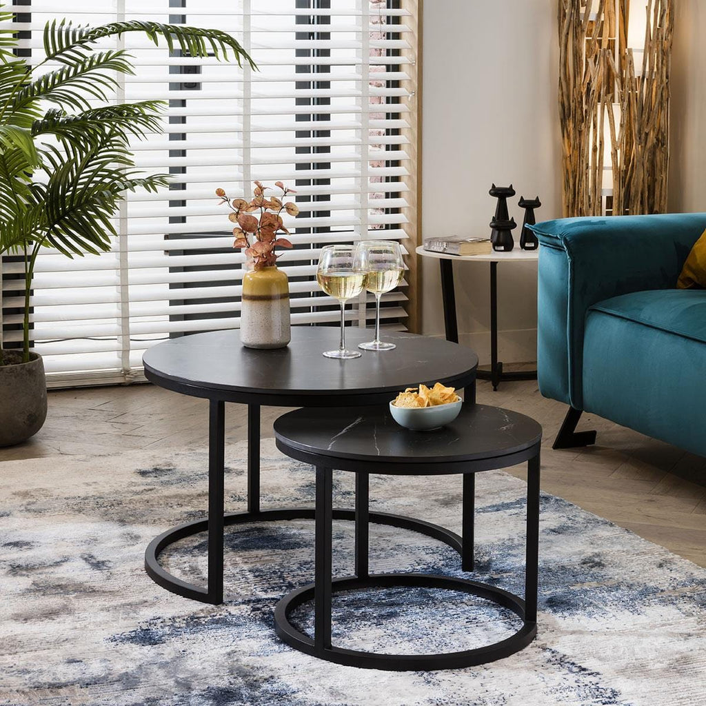 Lena Nest of Coffee Tables Black