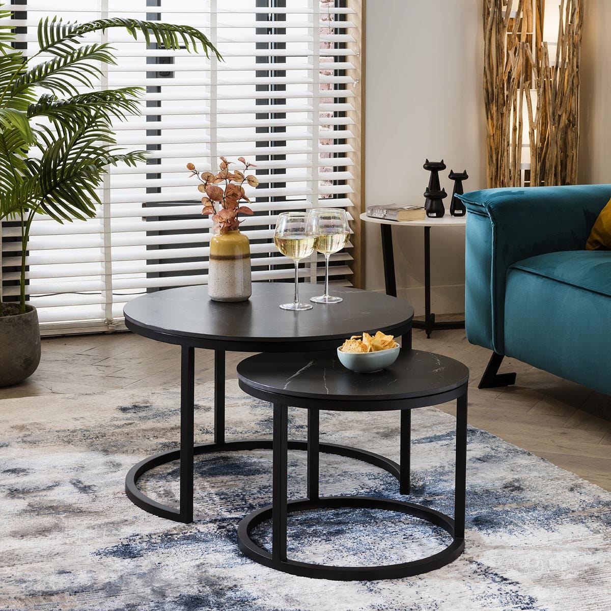 Lena Nest of Coffee Tables Black