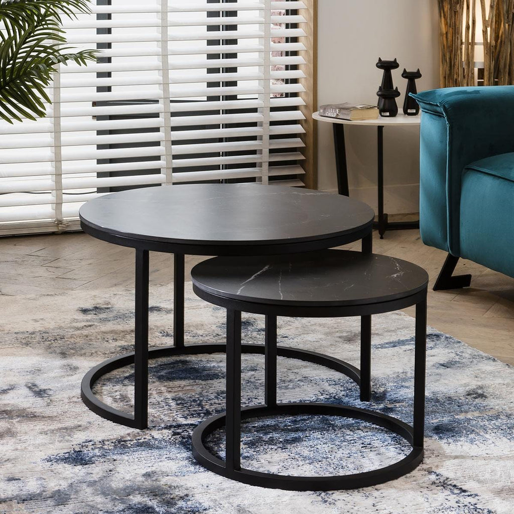 Lena Nest of Coffee Tables Black