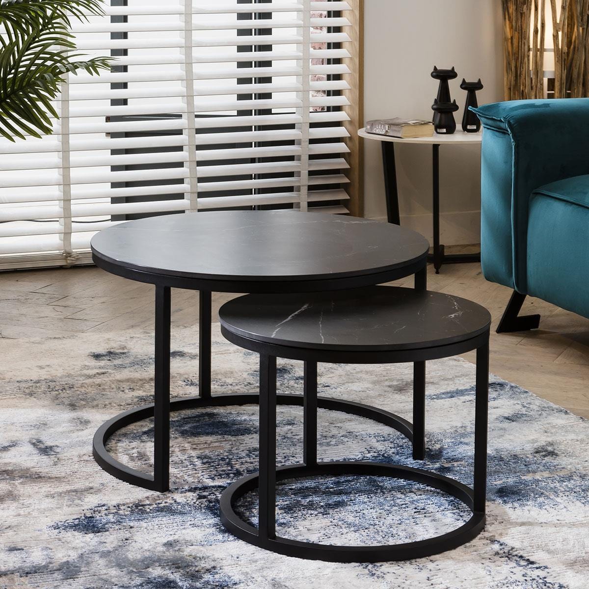Lena Nest of Coffee Tables Black