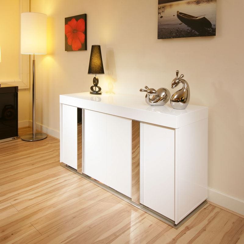 Modern Sideboard / Cabinet / Buffet in White High Gloss 1.6mtr 912M