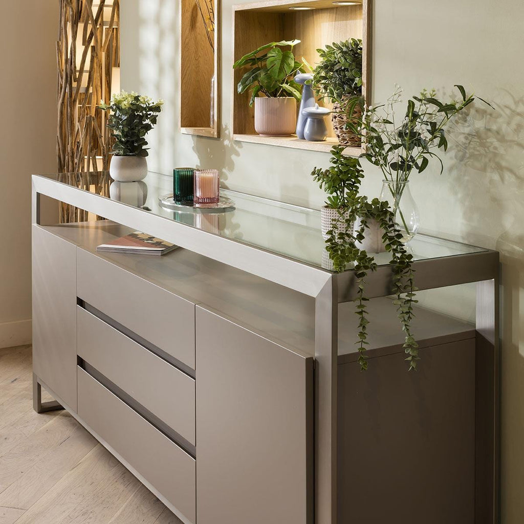 Jade Sideboard with Wine Storage Taupe