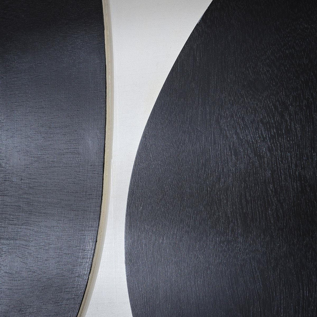 Square Abstract Framed Wall Artwork Black & White 80x80cm