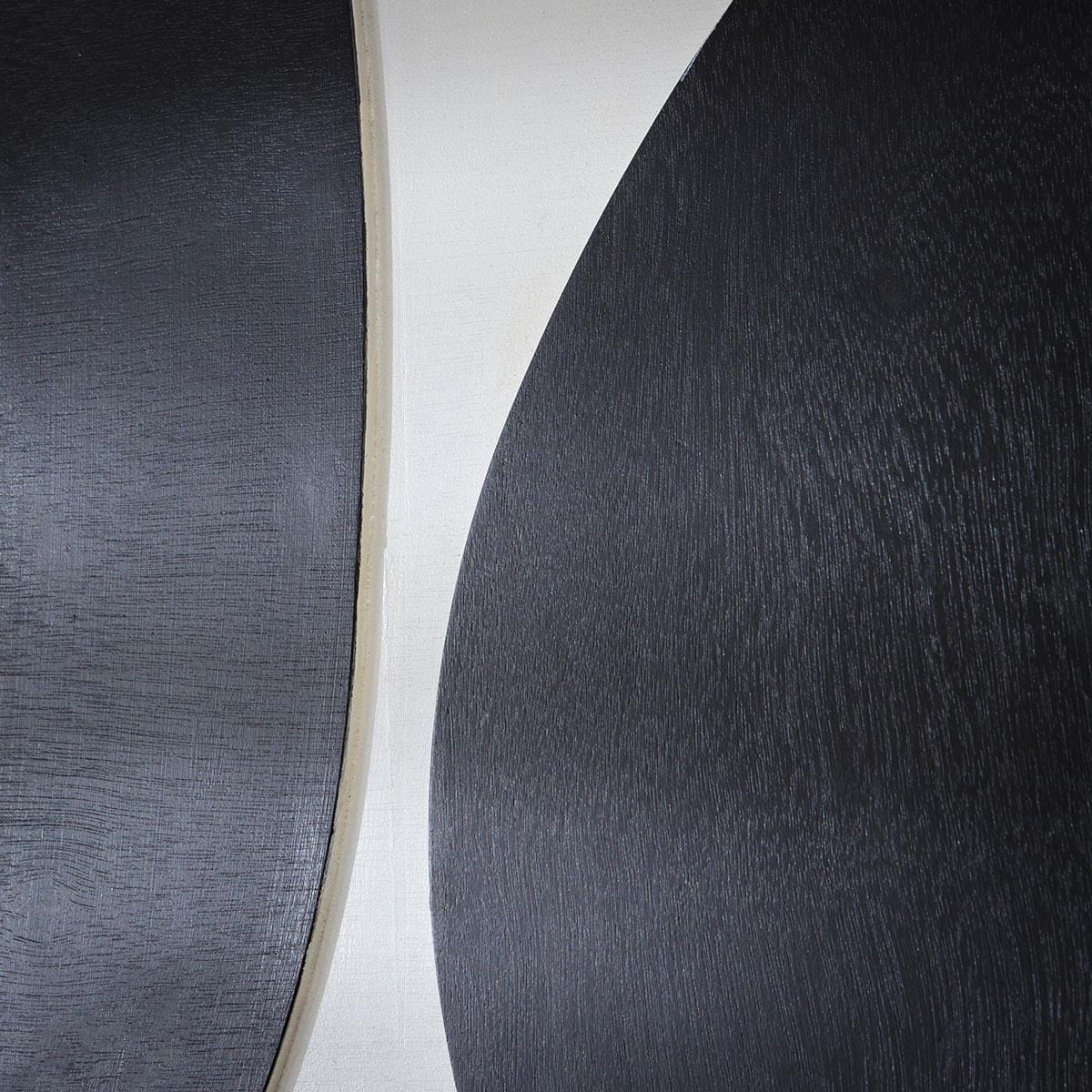 Square Abstract Framed Wall Artwork Black & White 80x80cm