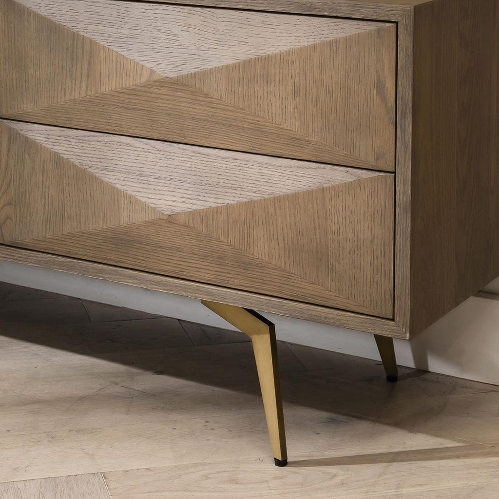 Convex Geometric TV Stand Cabinet Grey 190cm