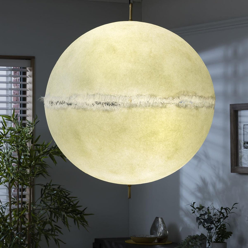 Modern White Contemporary Moon Ball Ceiling Light Pendant - Large 70cm