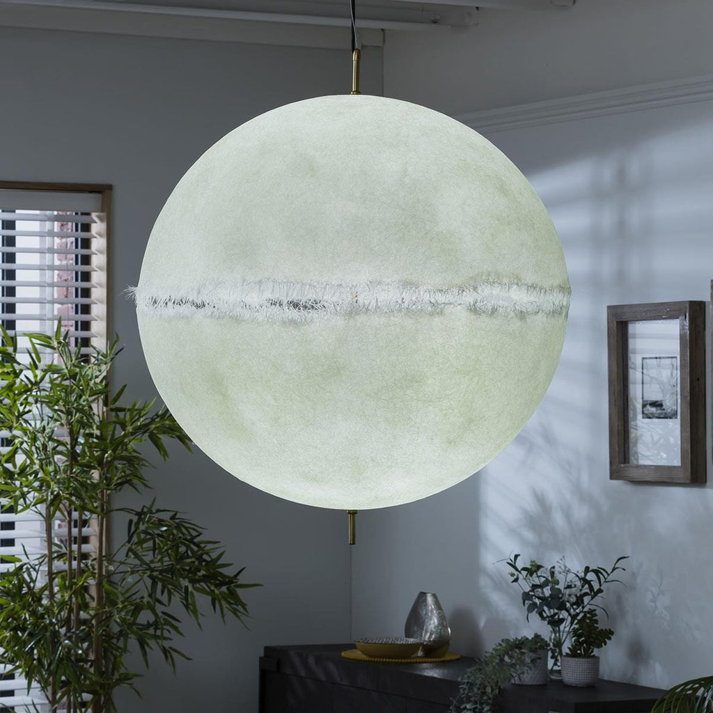 Modern White Contemporary Moon Ball Ceiling Light Pendant - Large 70cm