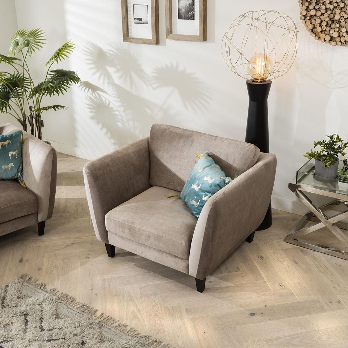 Modern Wide Snuggle Armchair - Premium Fabric Upholstery - Choose Your Fabric - 110cm