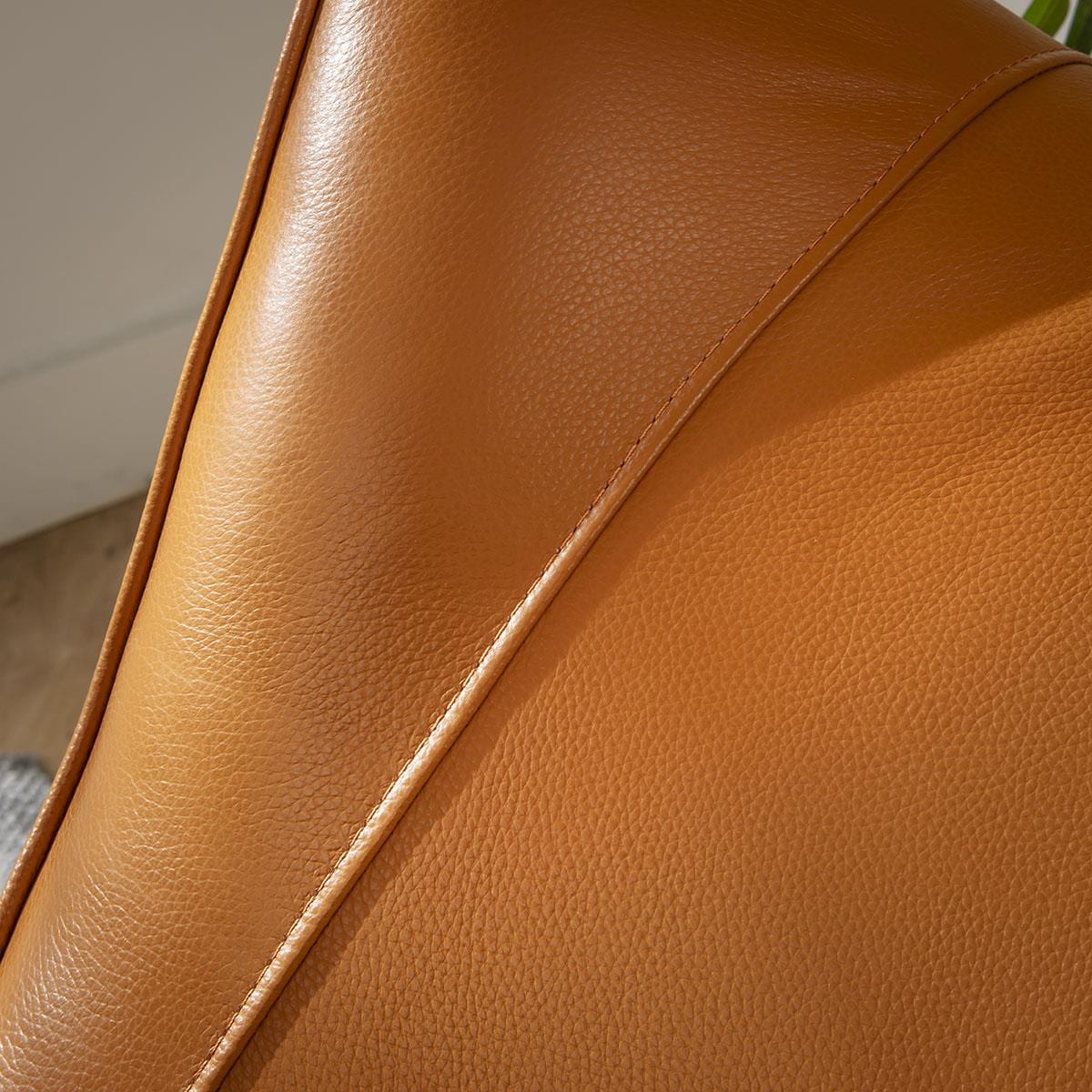 Svago Leather Recliner Armchair Orange