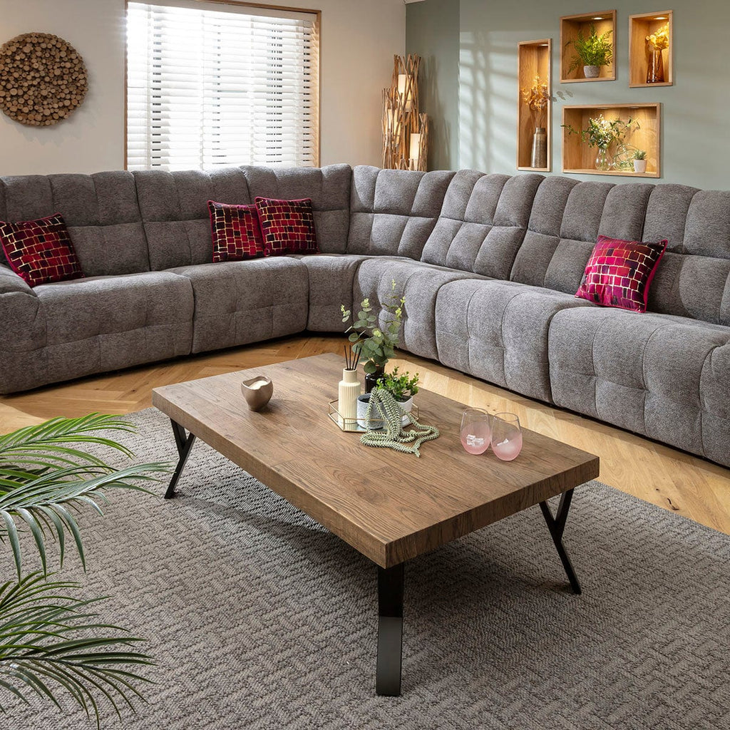 Glasgow Recliamed Oak Wooden Coffee Table 140x70cm