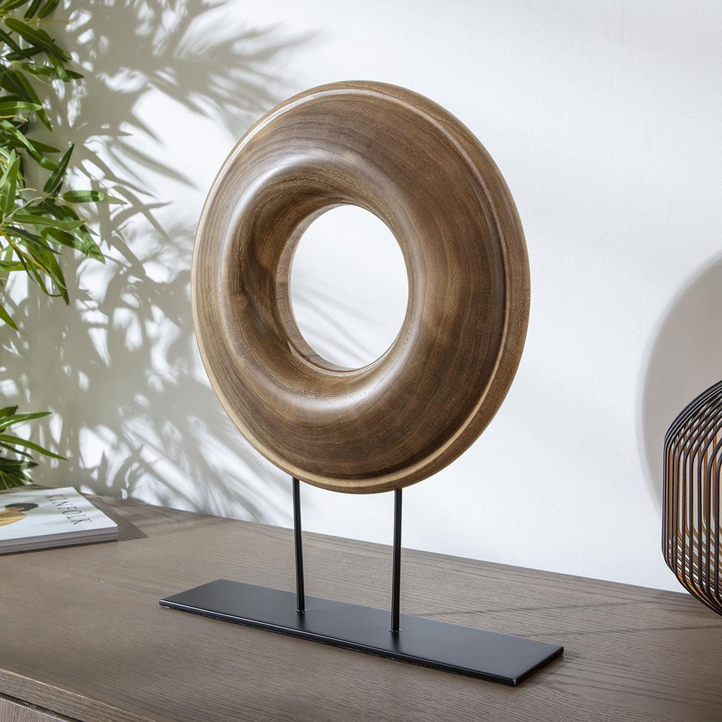 Quatropi Accessories Wooden Disc Orament 35x45cm