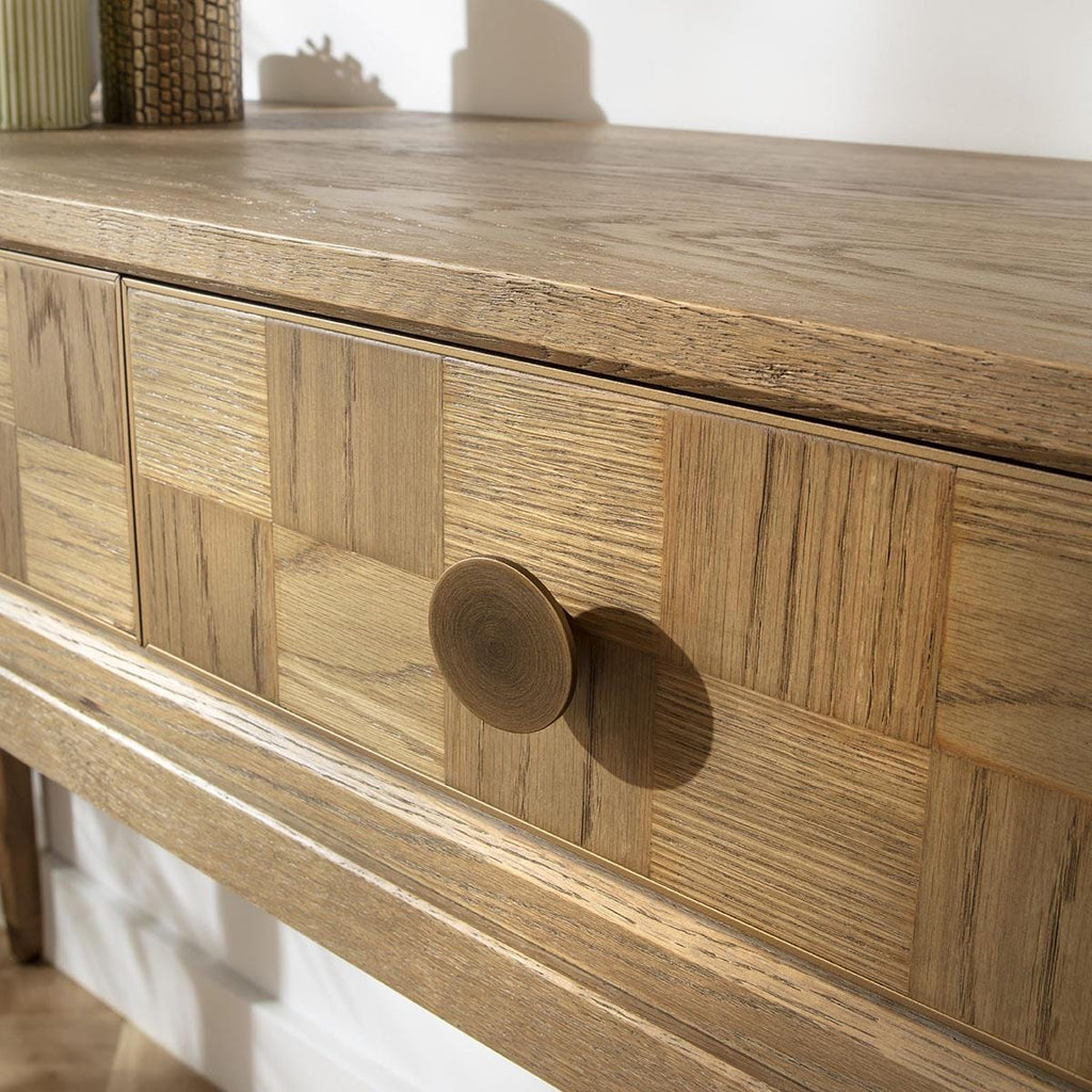 Holly Hallway Console Table with Drawers Oak 160x40cm