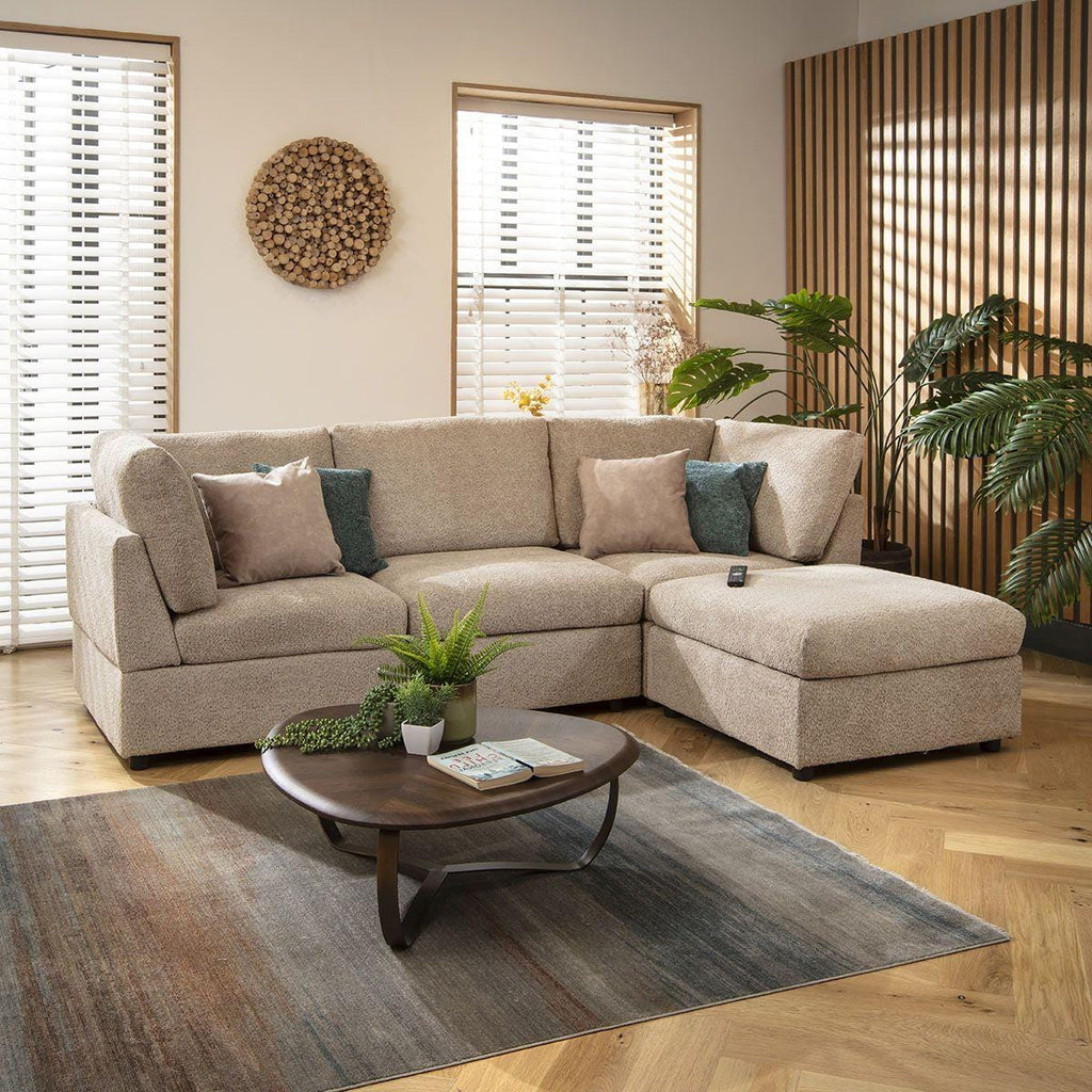 Sully 3 Seater Modular Sofa Biscuit Beige Boucle 240x160cm 2R