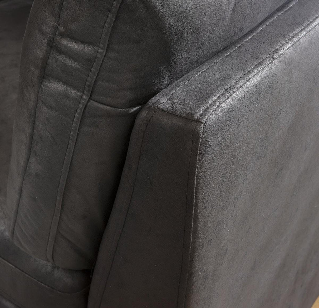 Mikey 3 Seater Modular Sofa Black 285x190cm 2L