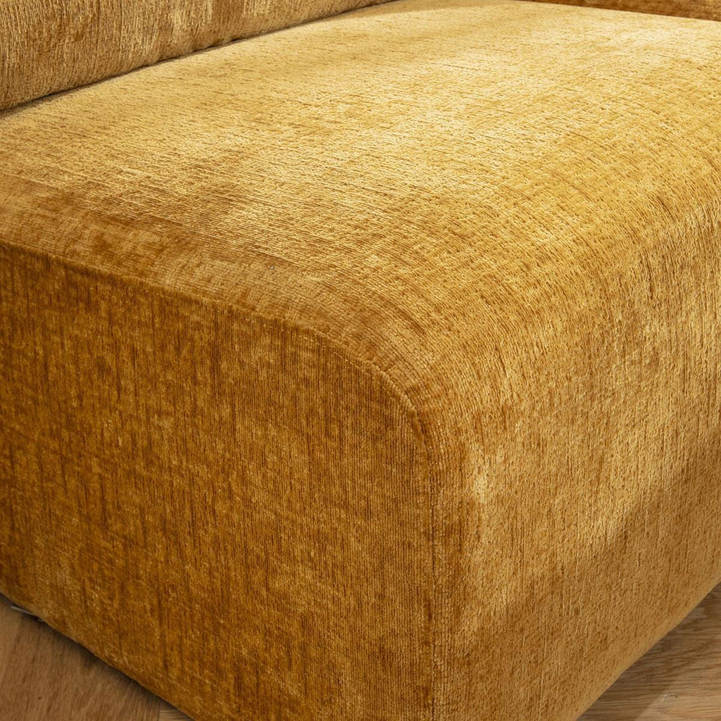 Martha 3 Seater Modular Sofa Mustard Chenille 266x176cm 2R