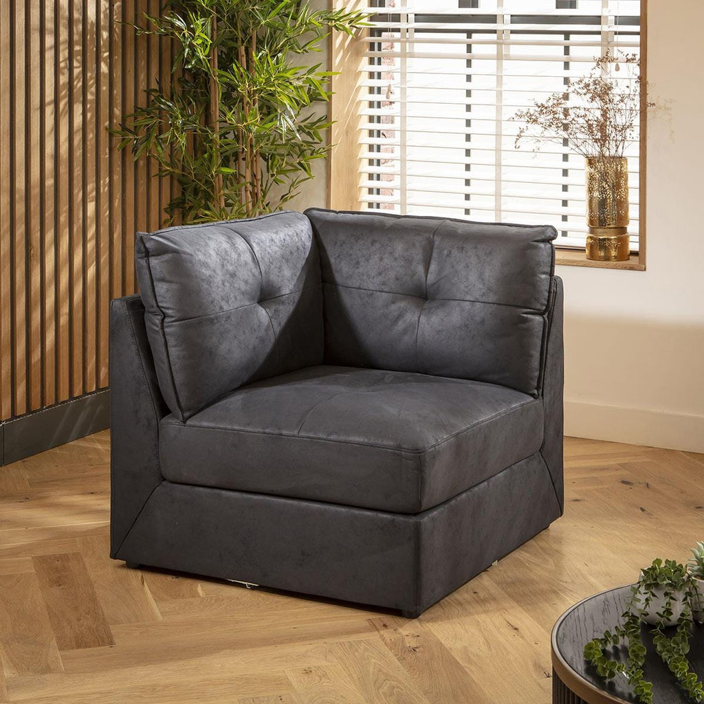 Archie 3 Seater Modular Sofa Black 270x90cm 1