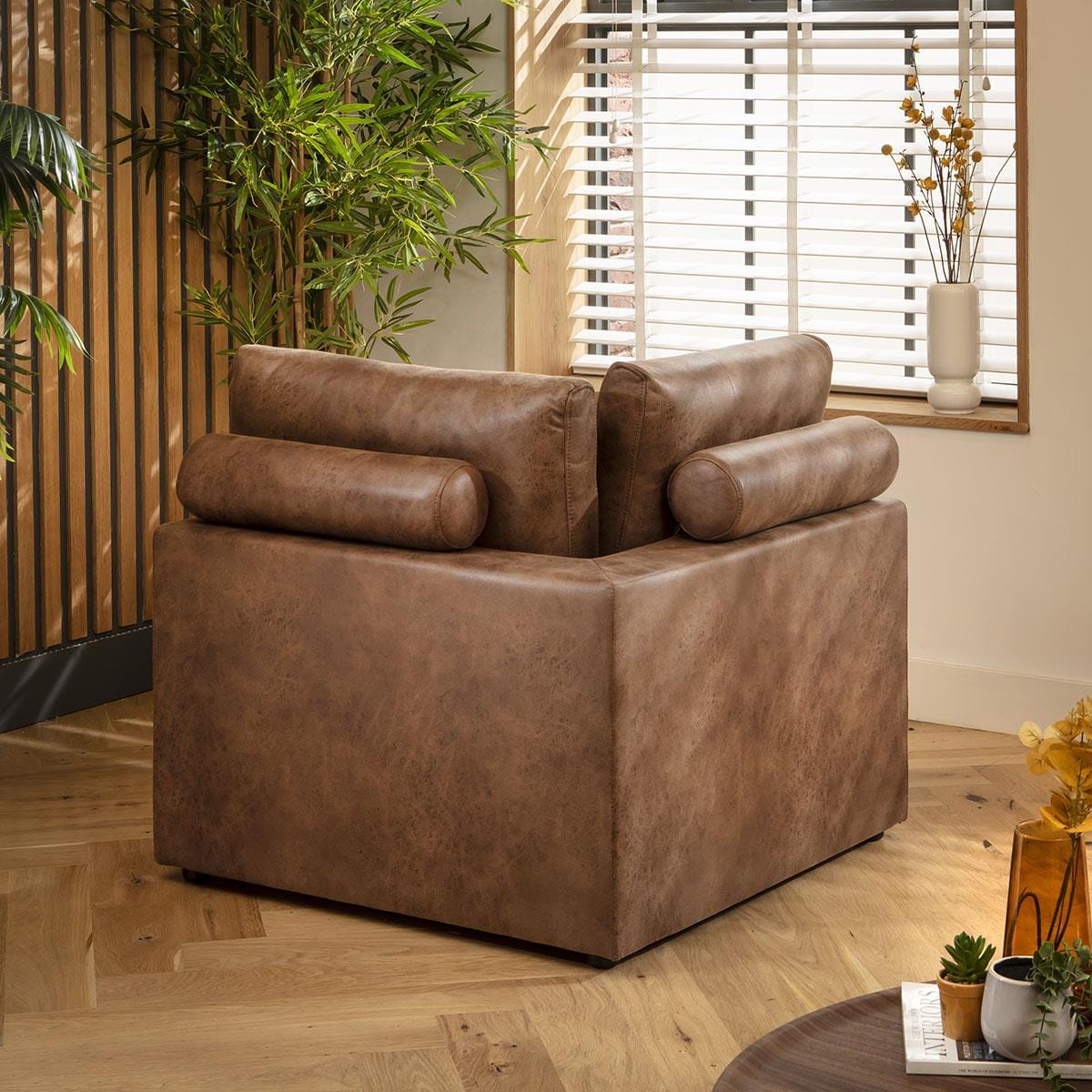 Martha 3 Seater Modular Sofa Antique Brown 266x92cm 1