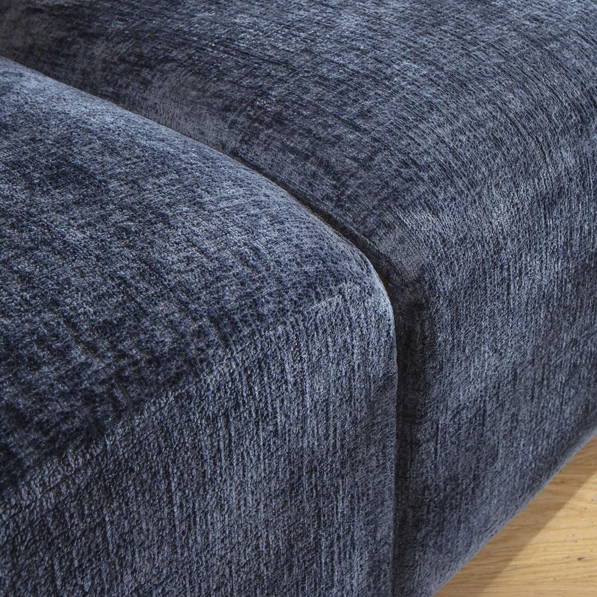 Martha 6 Seater Corner Sofa Blue Chenille 348x174cm 13L