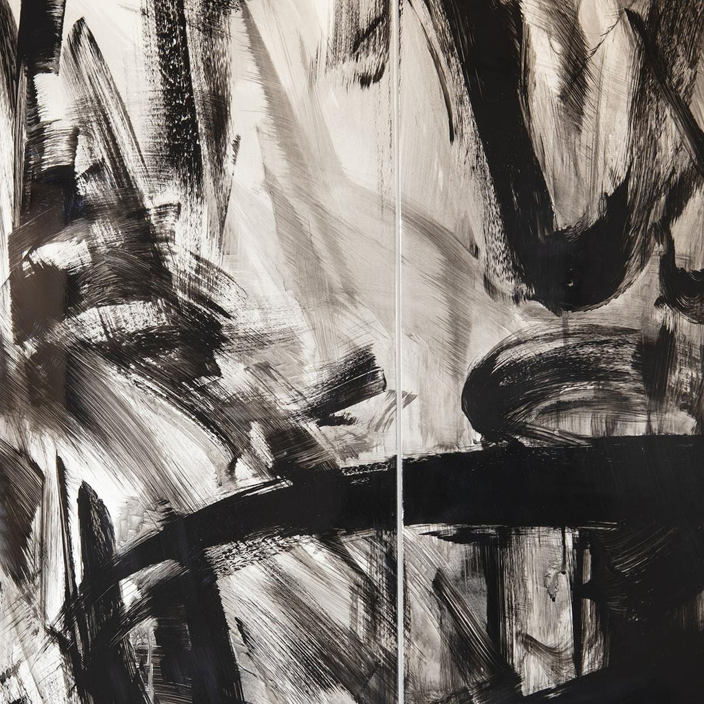 Monty Hand-Painted Large Bar Storage Cabinet Black & White 137x190cm