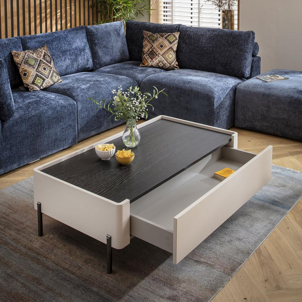 Newton Coffee Table Matte Chalk White 120x64cm