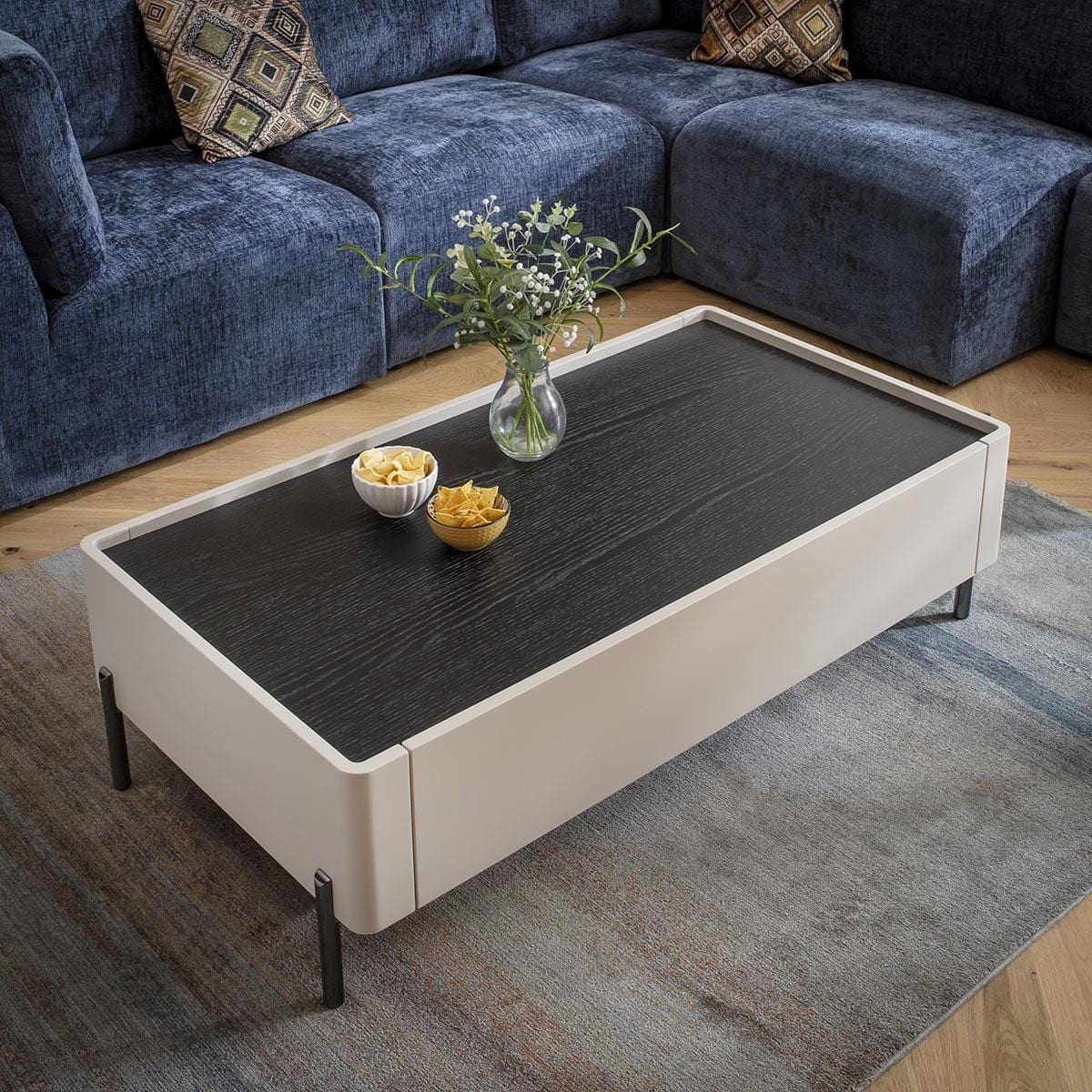 Newton Coffee Table Matte Chalk White 120x64cm