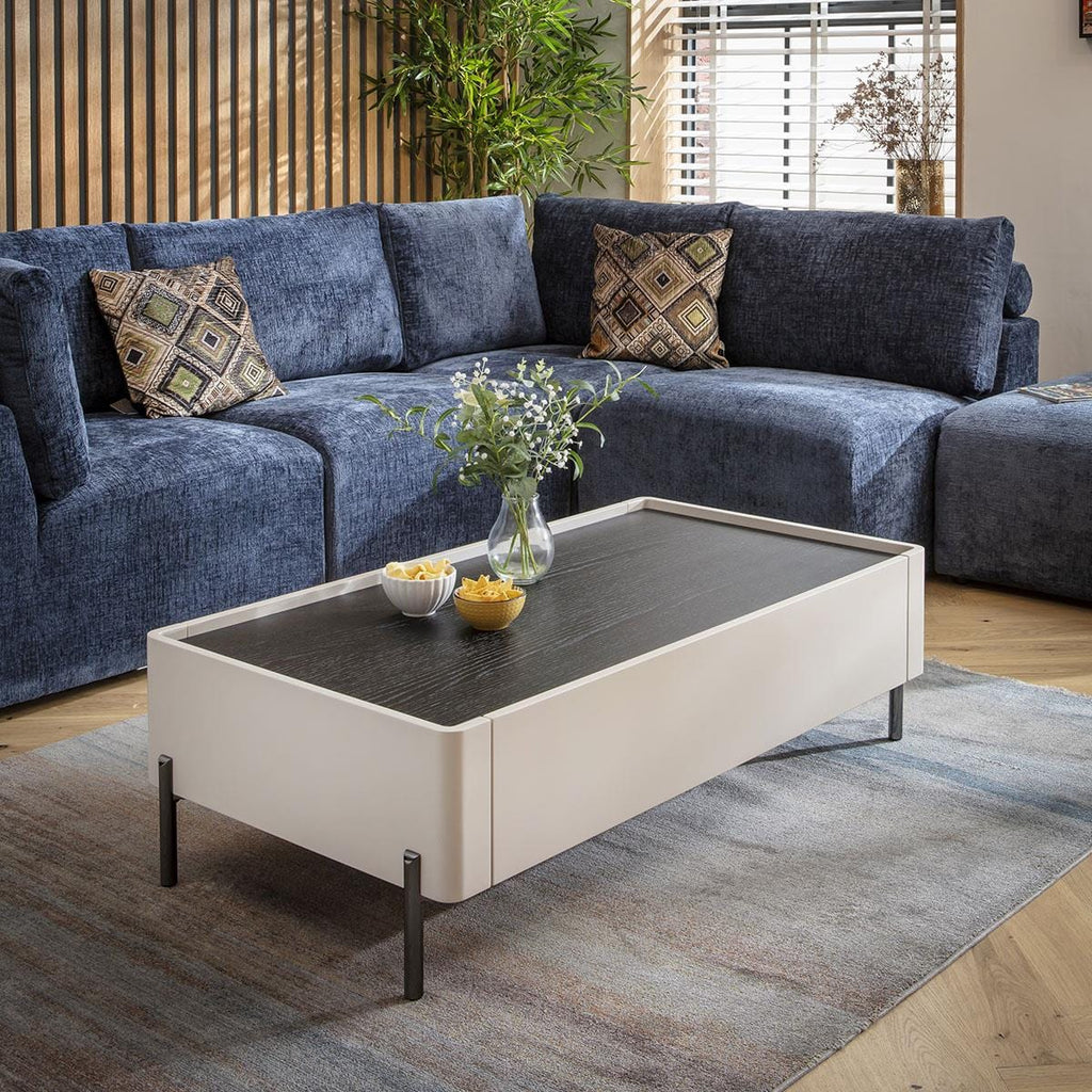 Newton Coffee Table Matte Chalk White 120x64cm