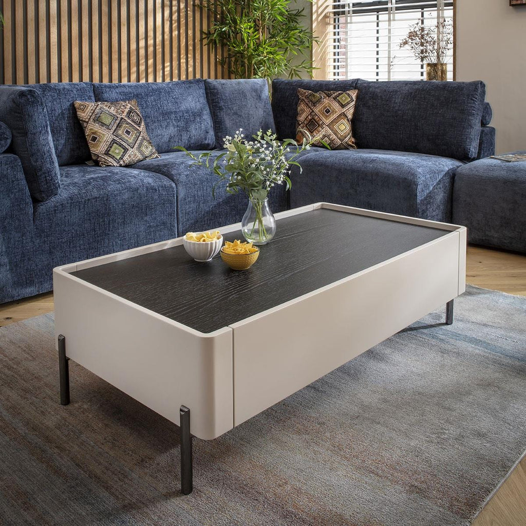 Newton Coffee Table Matte Chalk White 120x64cm