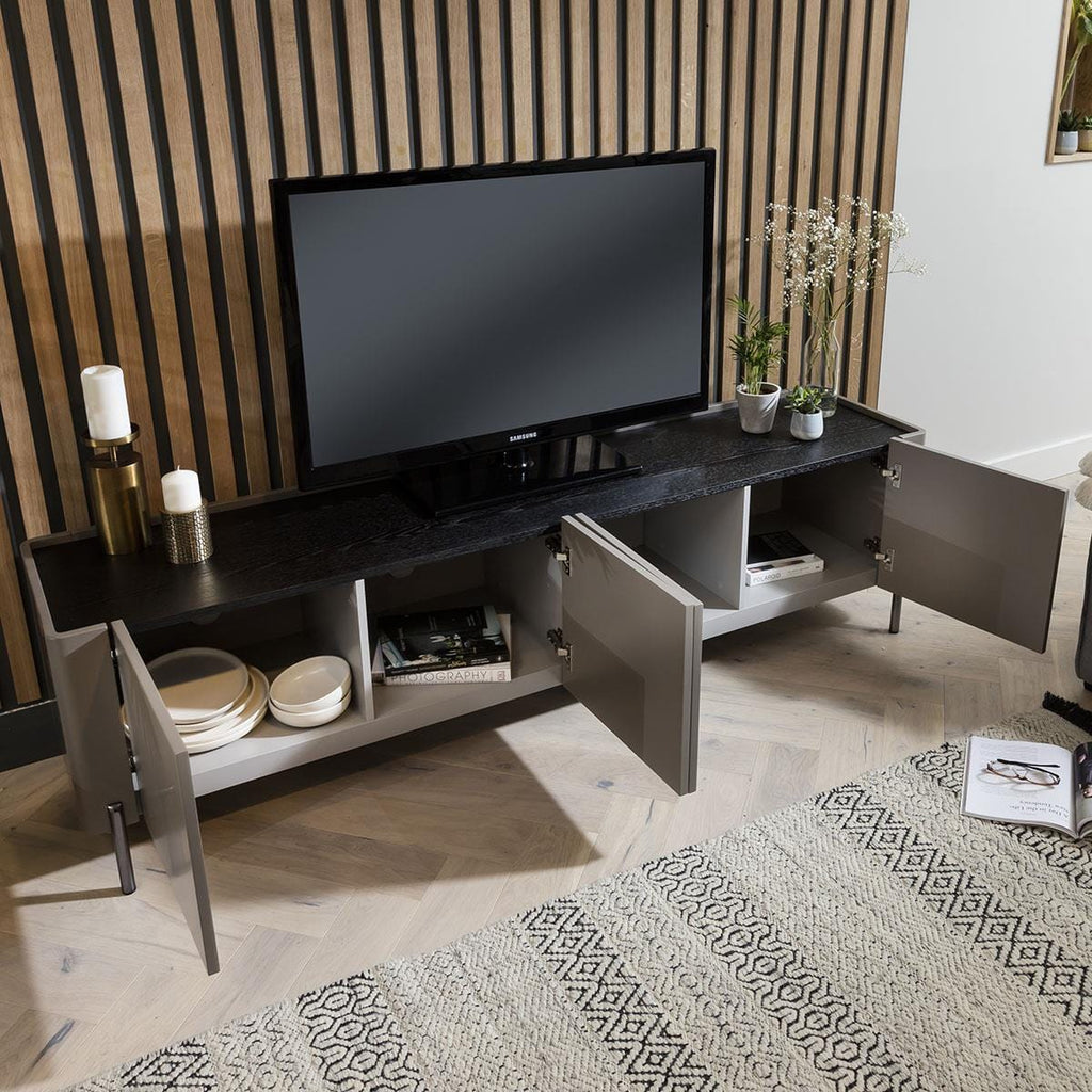 Newton TV Stand Cabinet Matte Taupe 200cm