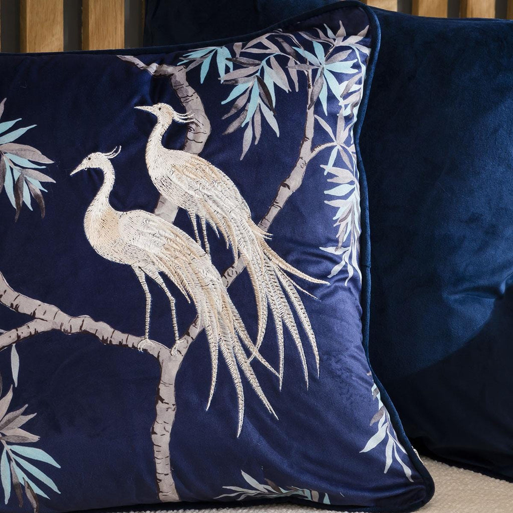 Noor Peacock Velvet Scatter Cushion 45cm