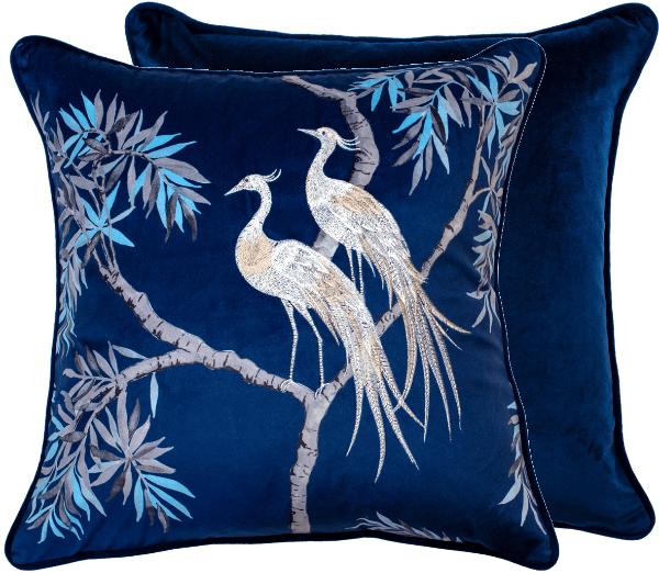 Noor Peacock Velvet Scatter Cushion 45cm