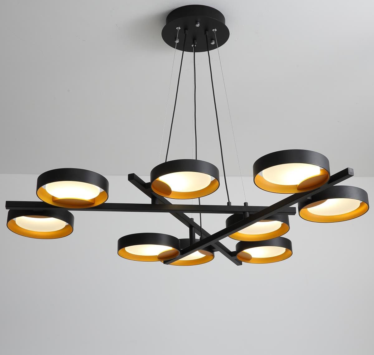 Nordic-Inspired LED Ceiling Light Fitting - Modern Black Metal Pendant Light