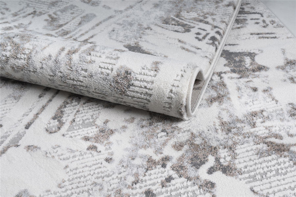 Pearl Large Rug White / Silver / Light Grey 200 X 290cm